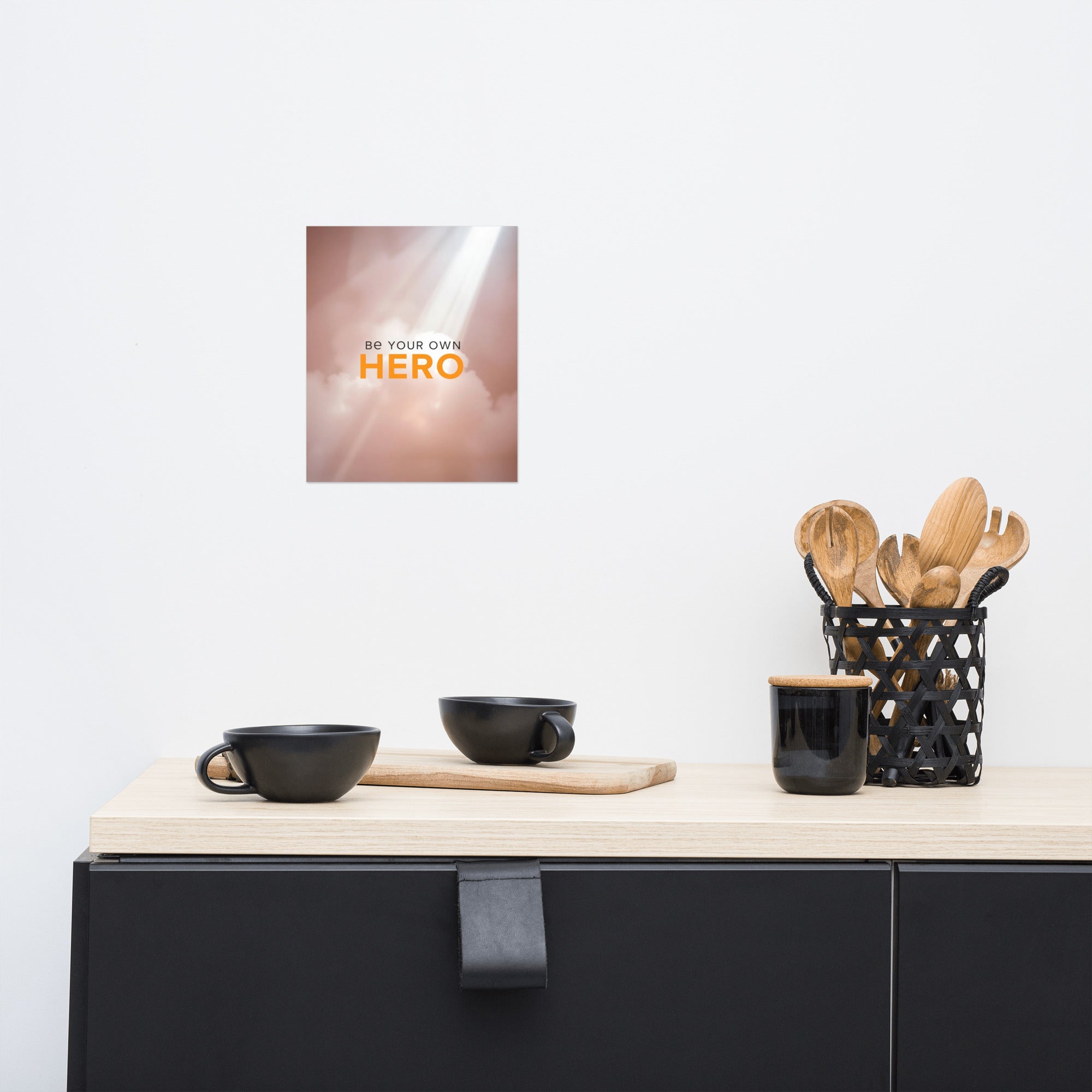 Be Your Own Hero Inspirational Poster with Free Shipping