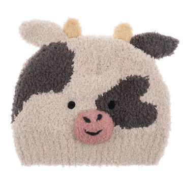 Chenille Baby Beanies Cow