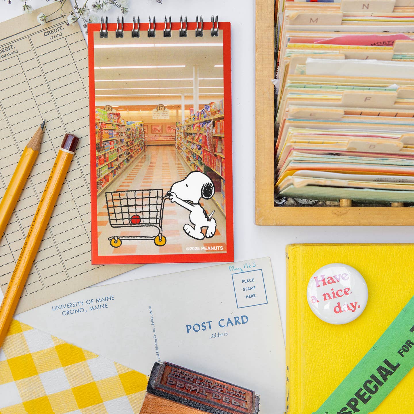 3P4 X Peanuts? - Snoopy Grocery Mini Memo Pad