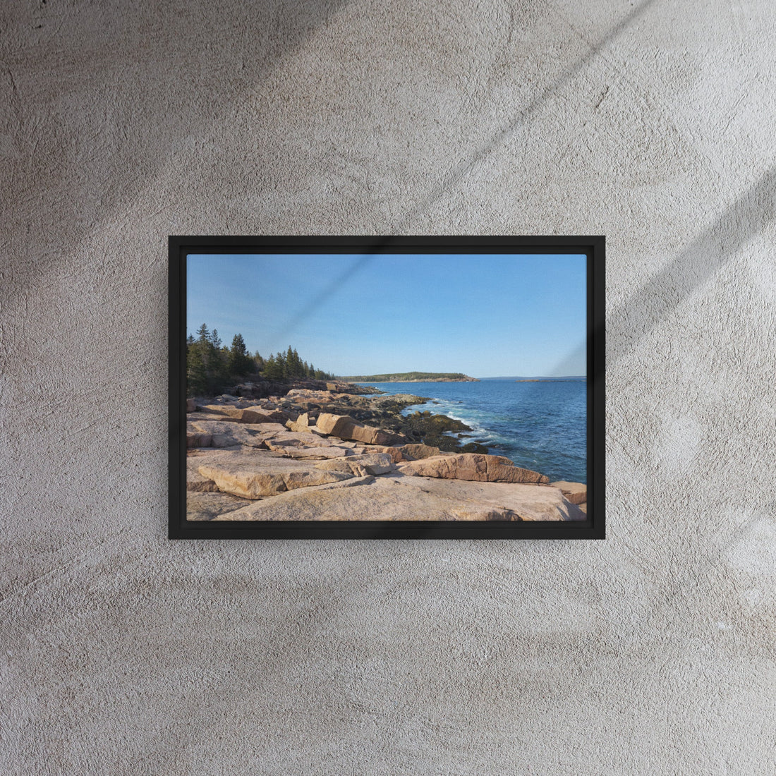 Transform Your Space with Coastal Elegance: Bar Harbor Maine Framed Canvas!