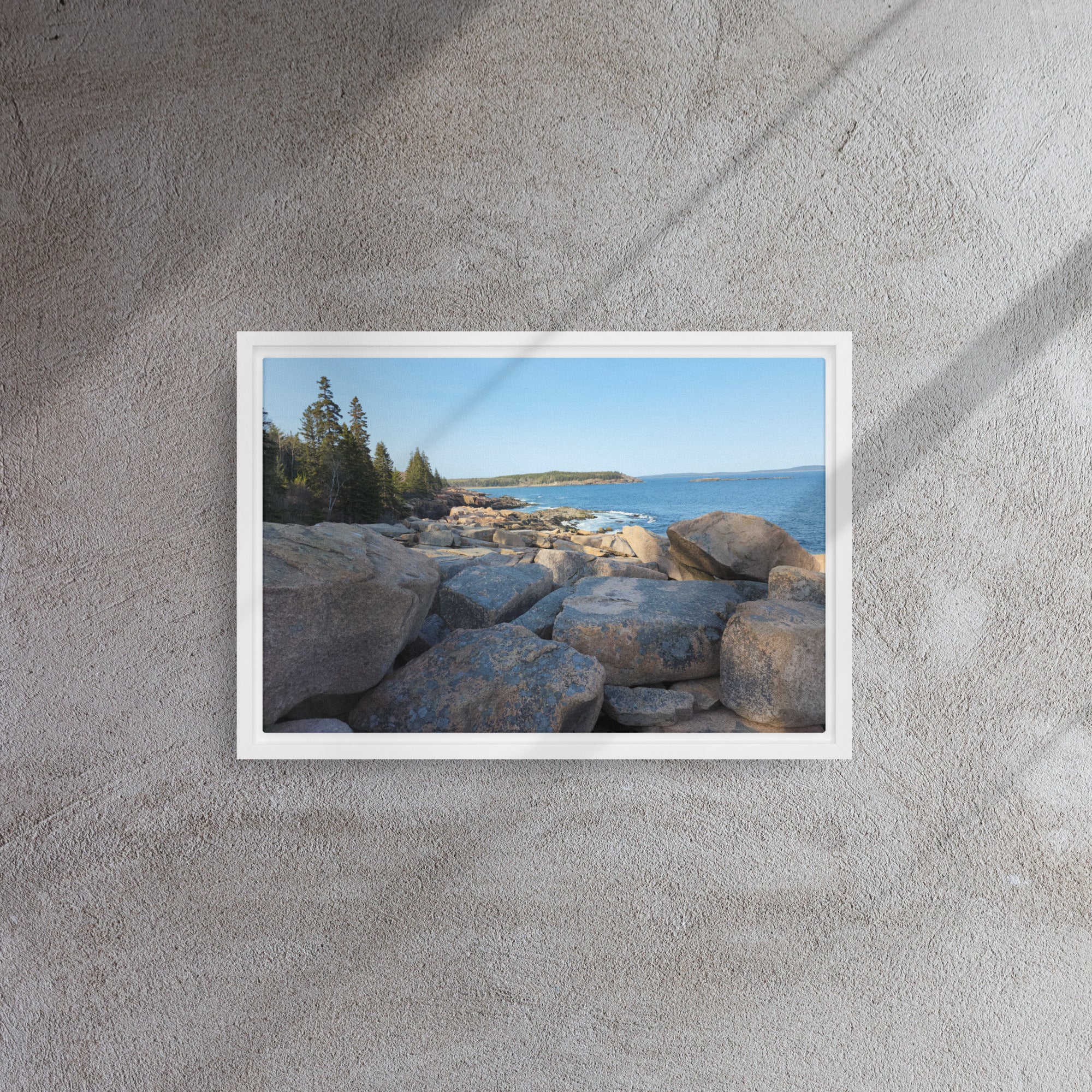 Capture Coastal Beauty: Stunning 18x12¡± Bar Harbor Maine Framed Canvas!