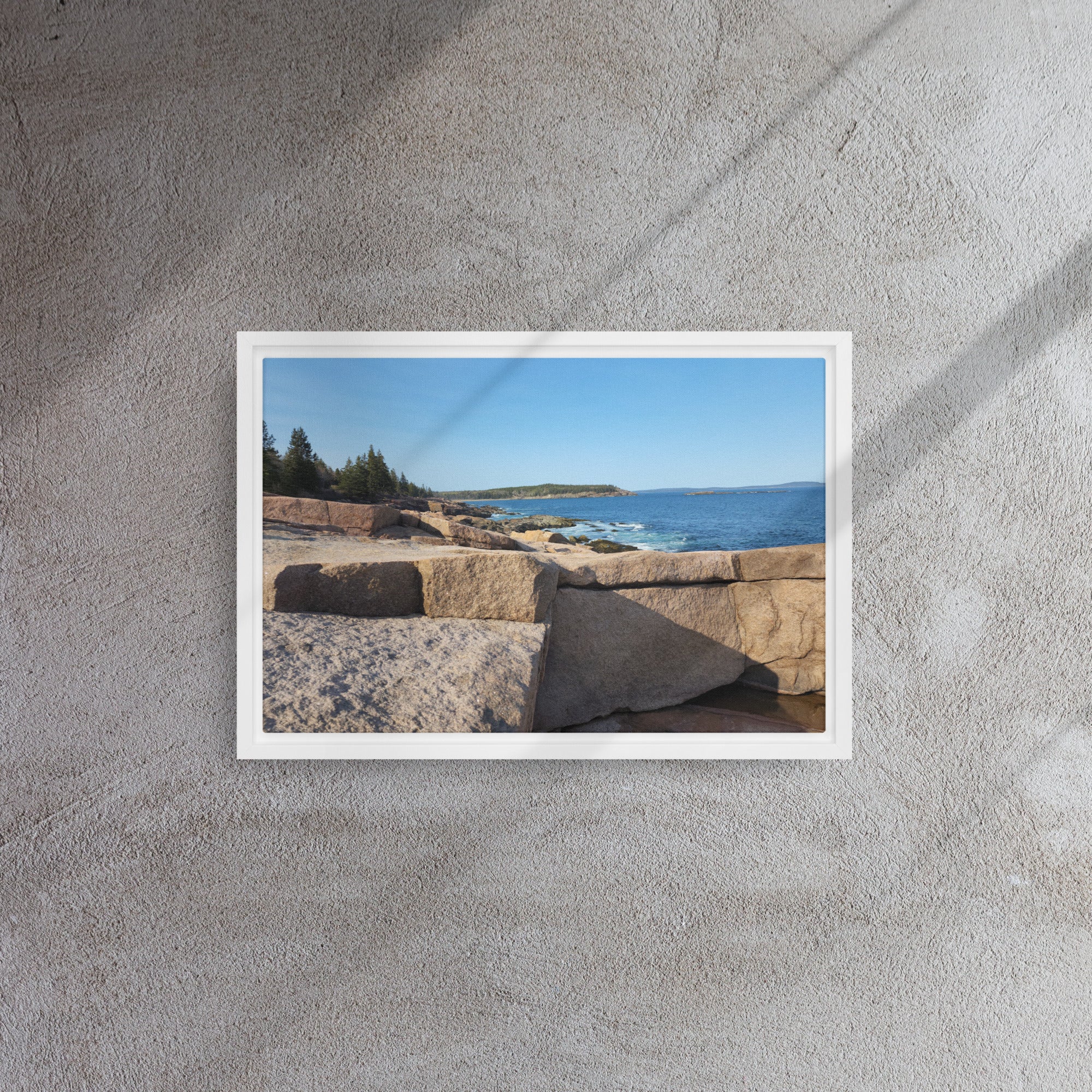 Transform Your Space with This Stunning Bar Harbor Maine Framed Canvas Art ¨C A Coastal Masterpiece!