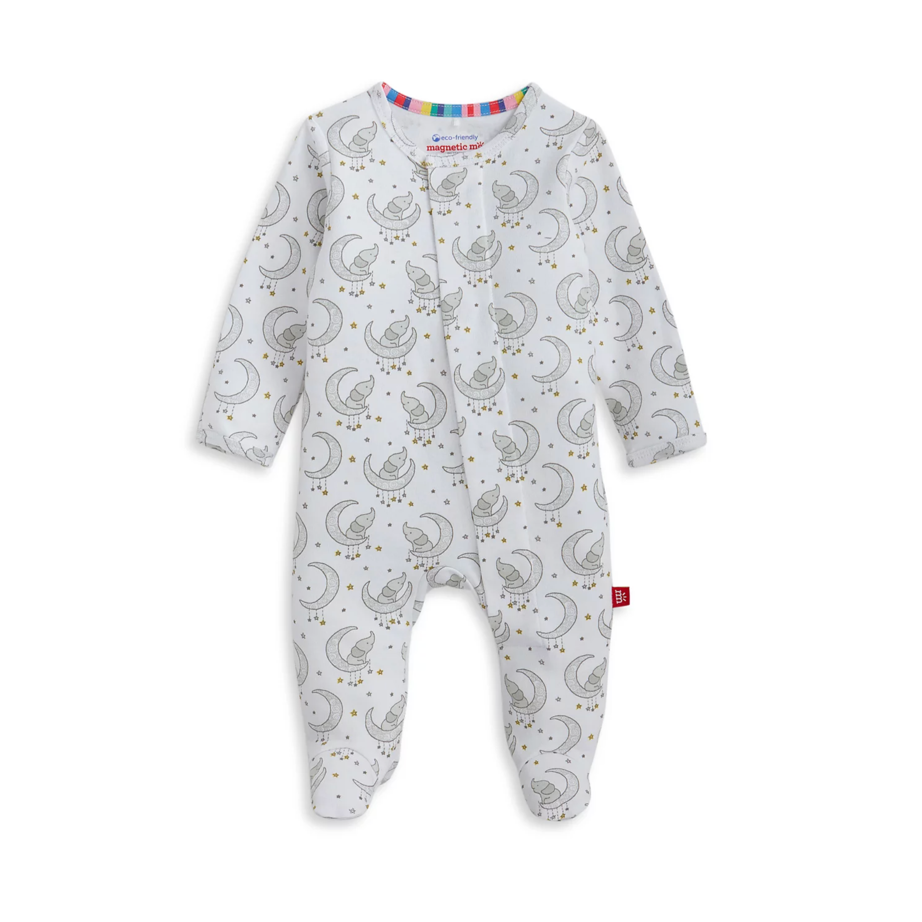 Sweet Dream Elephant Organic Cotton Magnetic Footie
