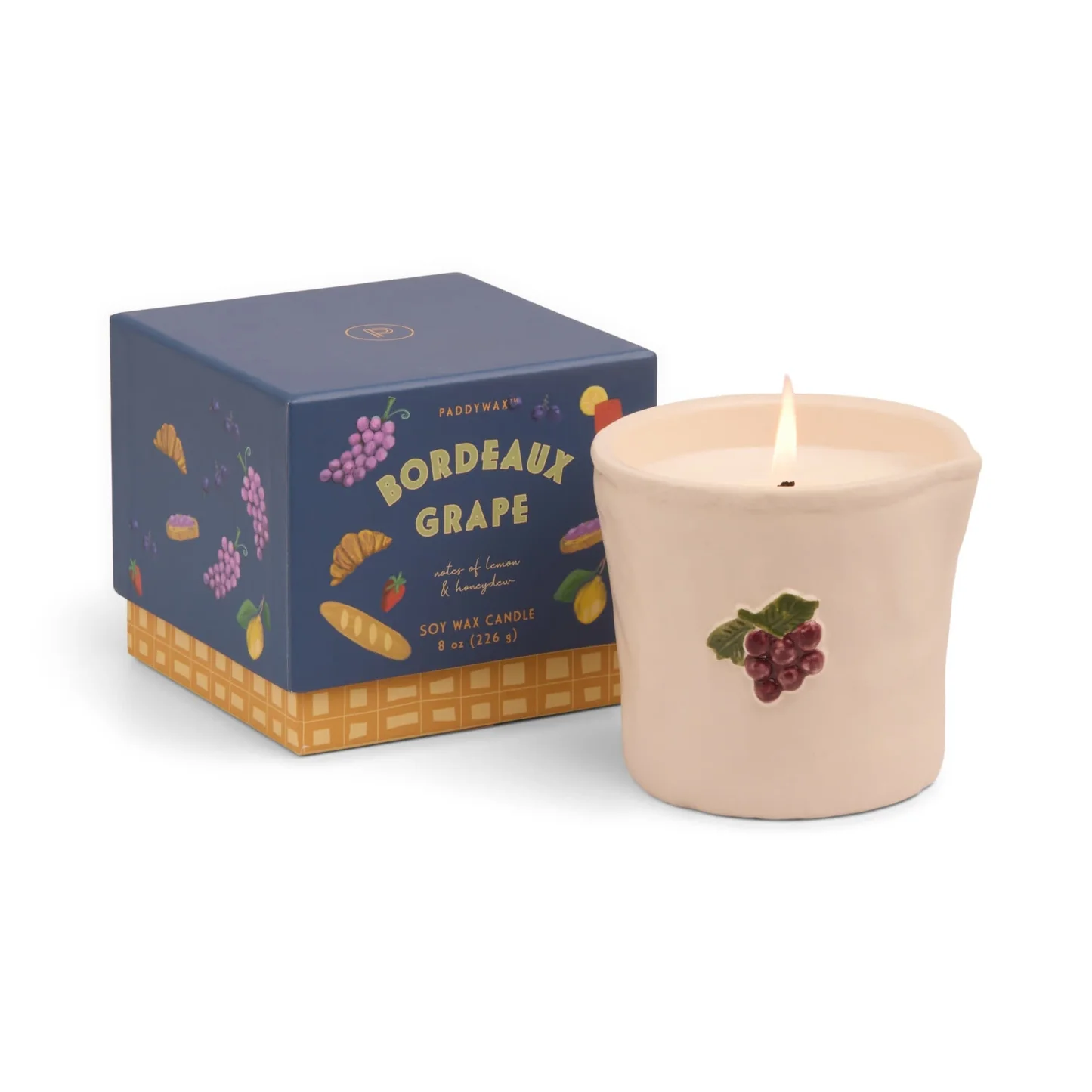 Bistro 8 oz White Ceramic Candle