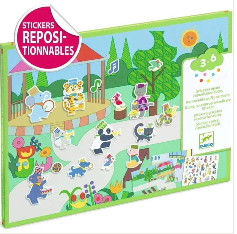 Marching Band Reusable Sticker Set for Kids ¨C Creative Scene Play (Ages 3+)