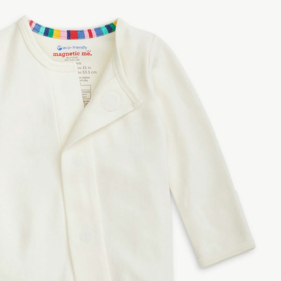 Cream Organic Cotton Magnetic Footie