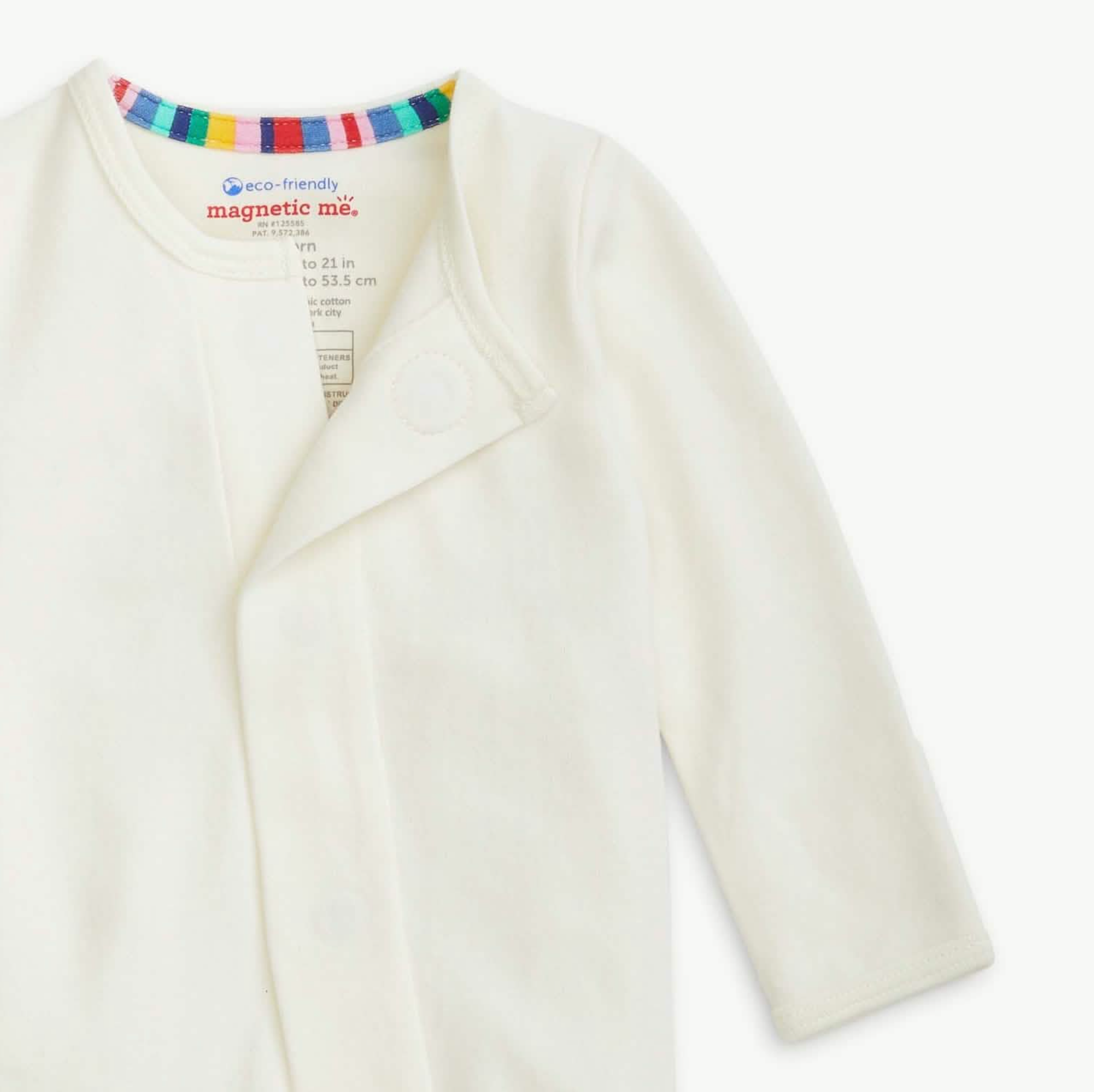Cream Organic Cotton Magnetic Footie
