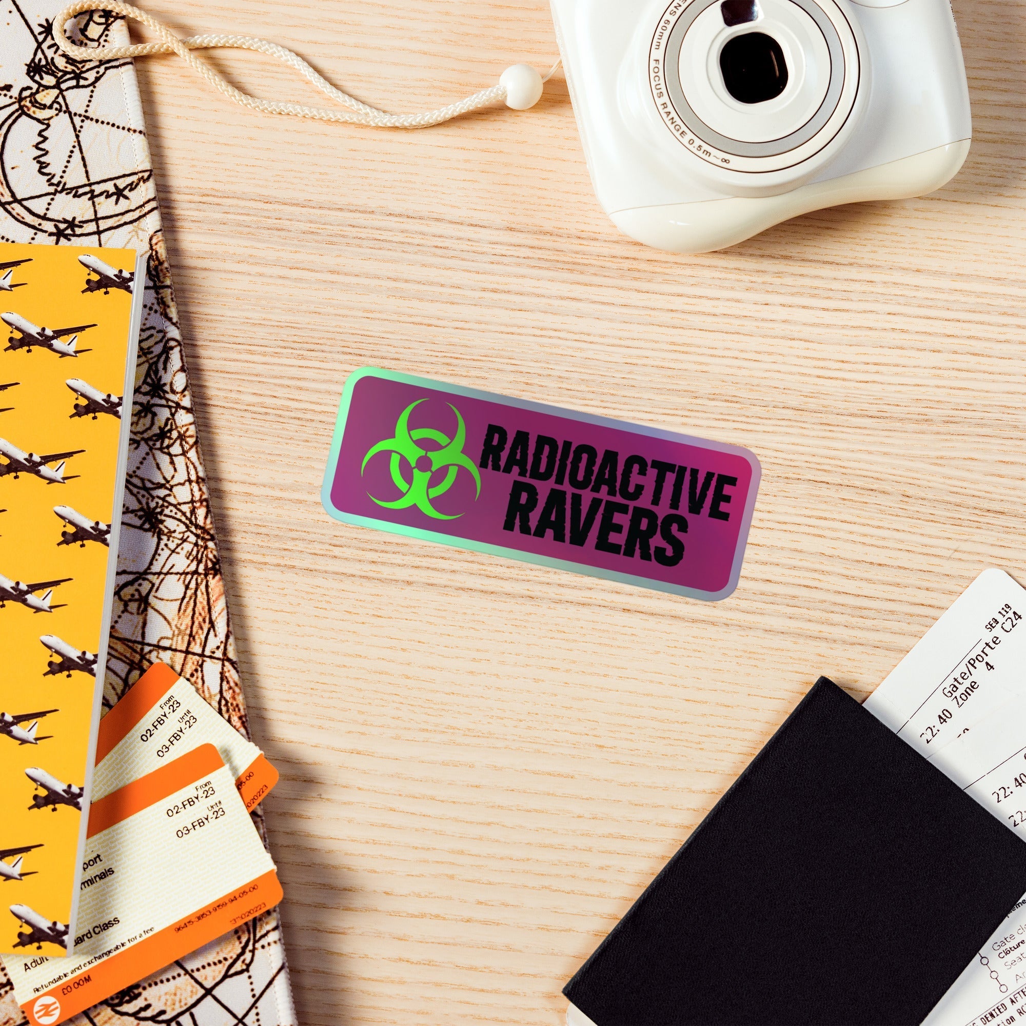 Radioactive Ravers Holographic Sticker