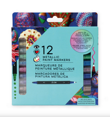 12 Double Tipped Metallic Markers