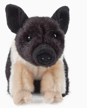 Living Nature Black and Pink Piglet Plush