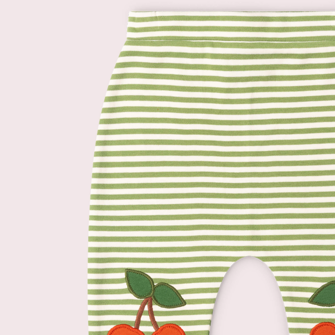 Cherry Knee Patch Striped Joggers