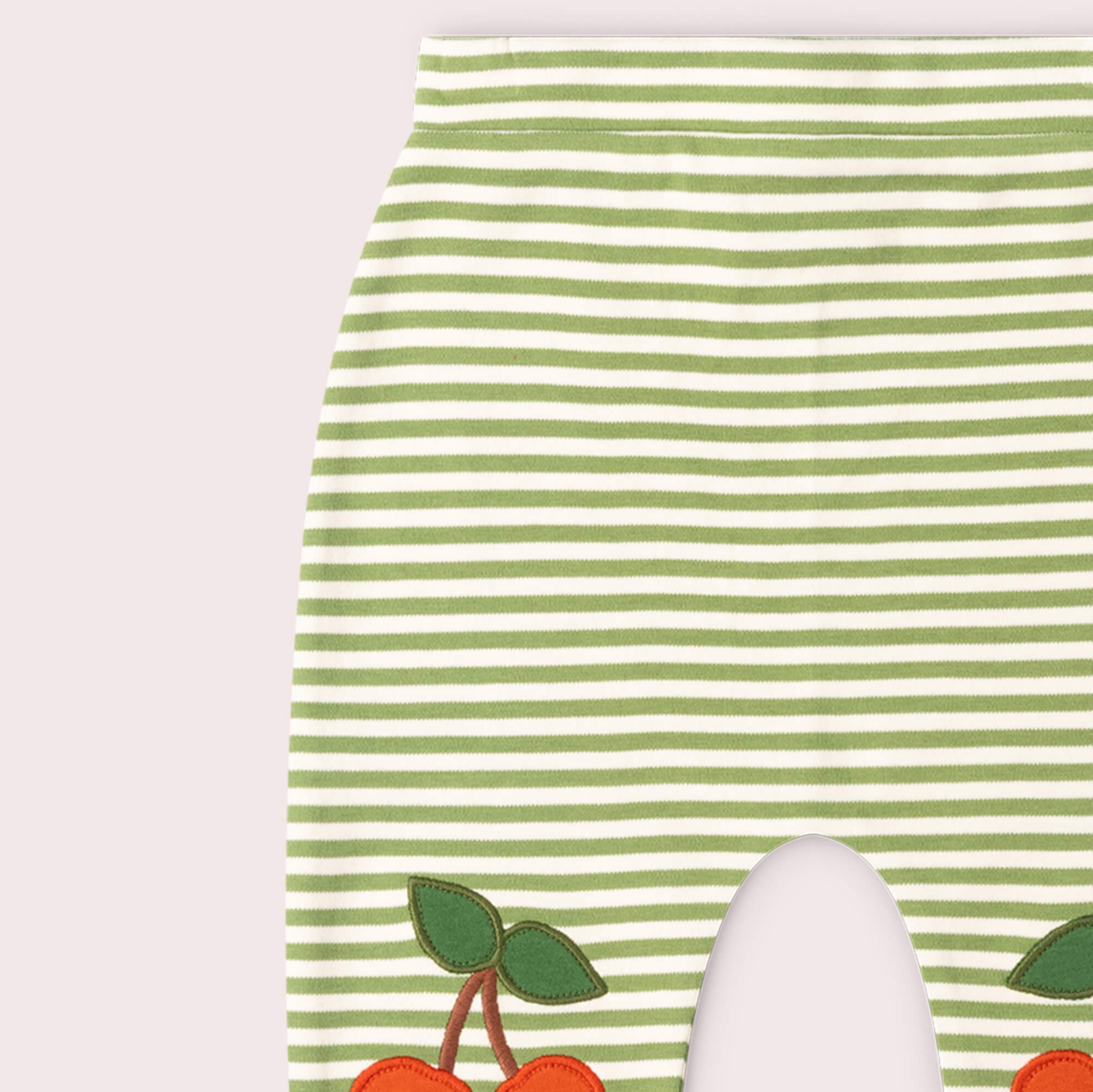 Cherry Knee Patch Striped Joggers