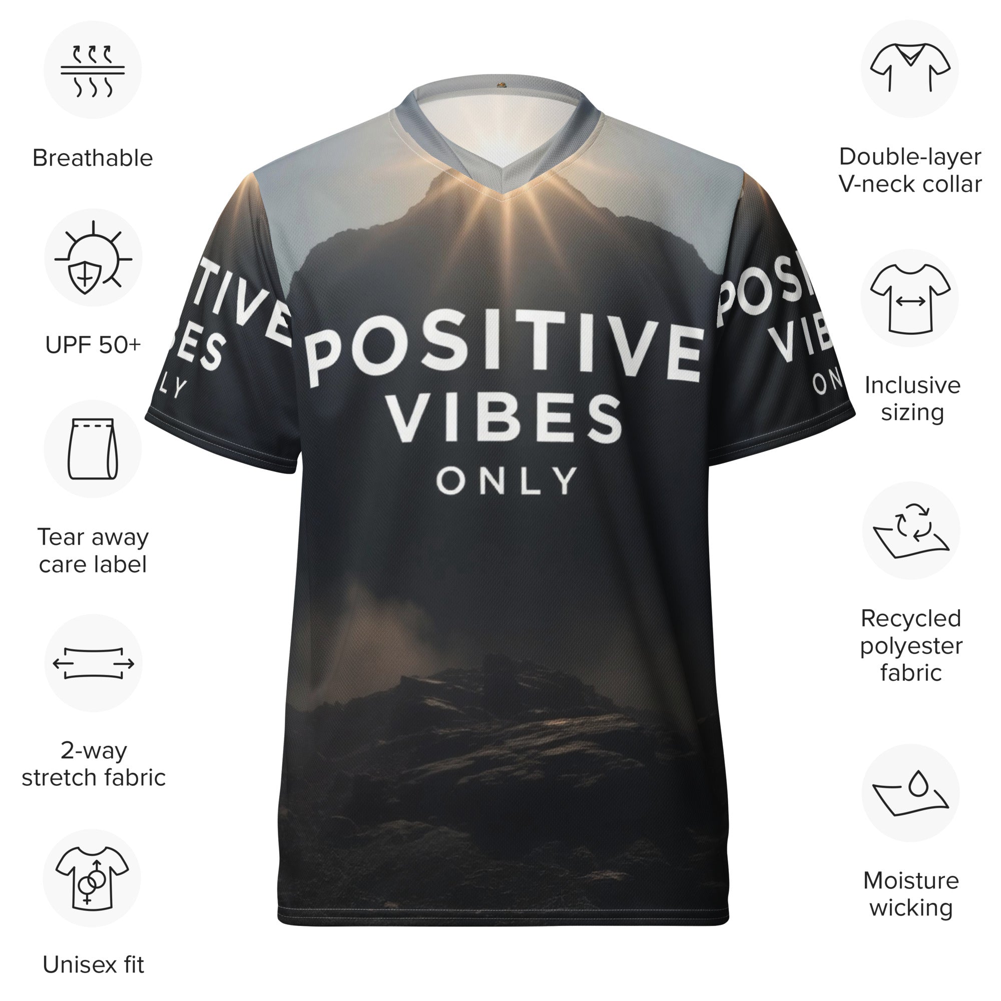 Limited Edition: Positive Vibes Only Premium Recycled Polyester Performance T-Shirt