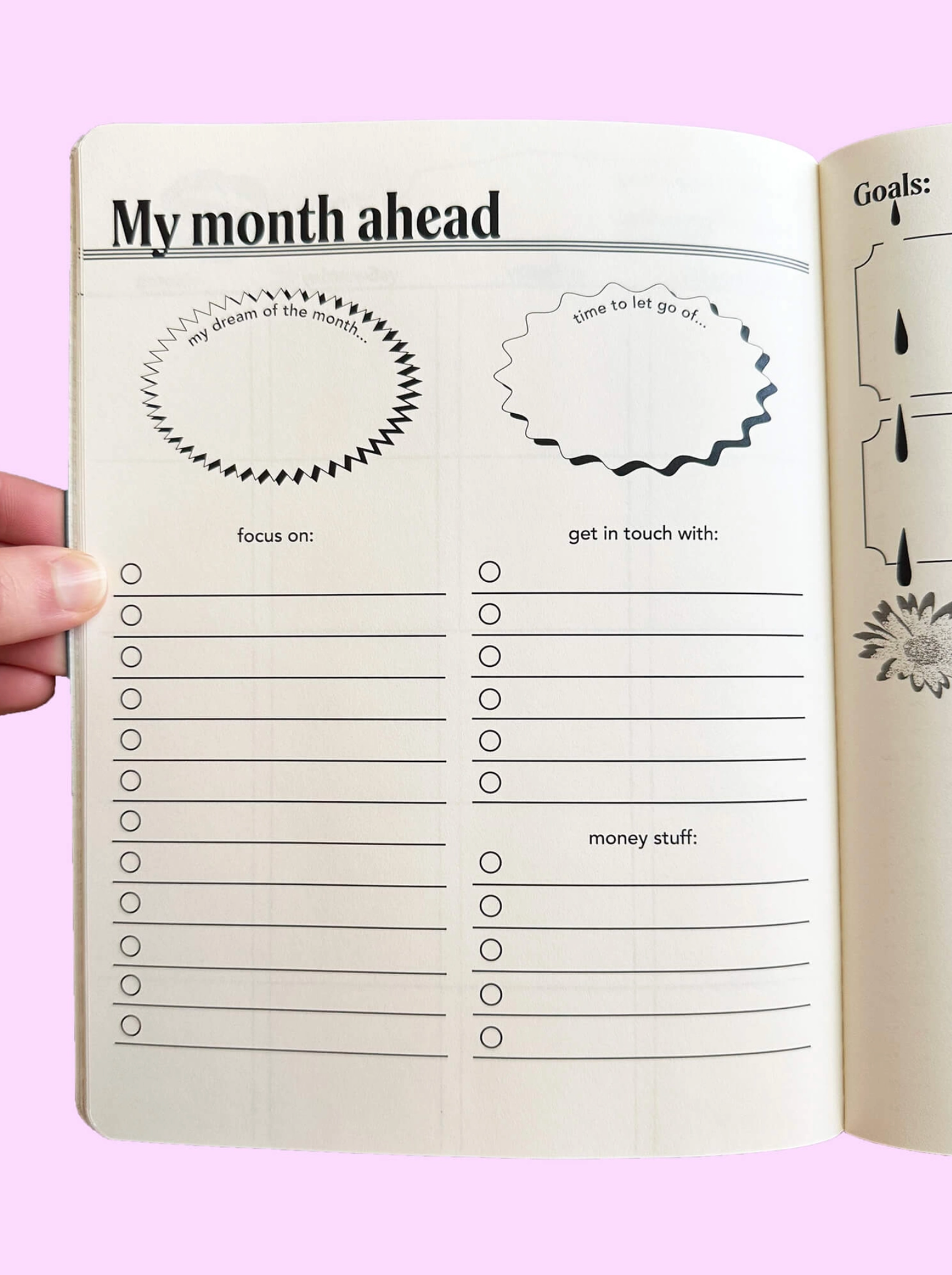 Rare Rose Month View Planner