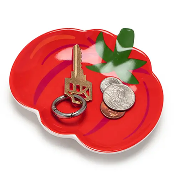 Ceramic Trinket & Jewelry Tray / Dish - Ripe Red Tomato