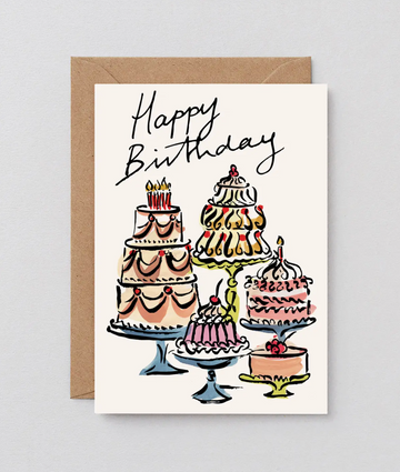 Happy Birthday Cakes Card
