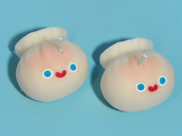 Cute Shrimp Dumpling Candle (2 Dumplings + Steamer)