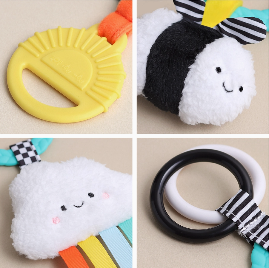 Bitzy Busy Ring? Teething Activity Toy High Contrast