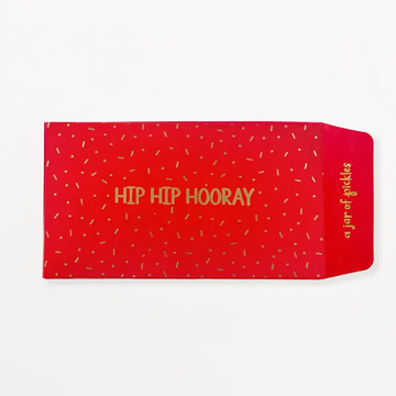 Hip Hip Hooray Red Envelope Set of 3