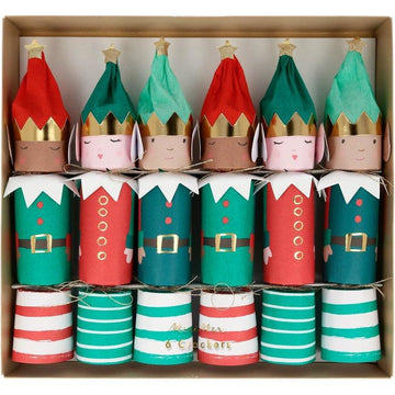 Elf Holiday Crackers (Set of 6)