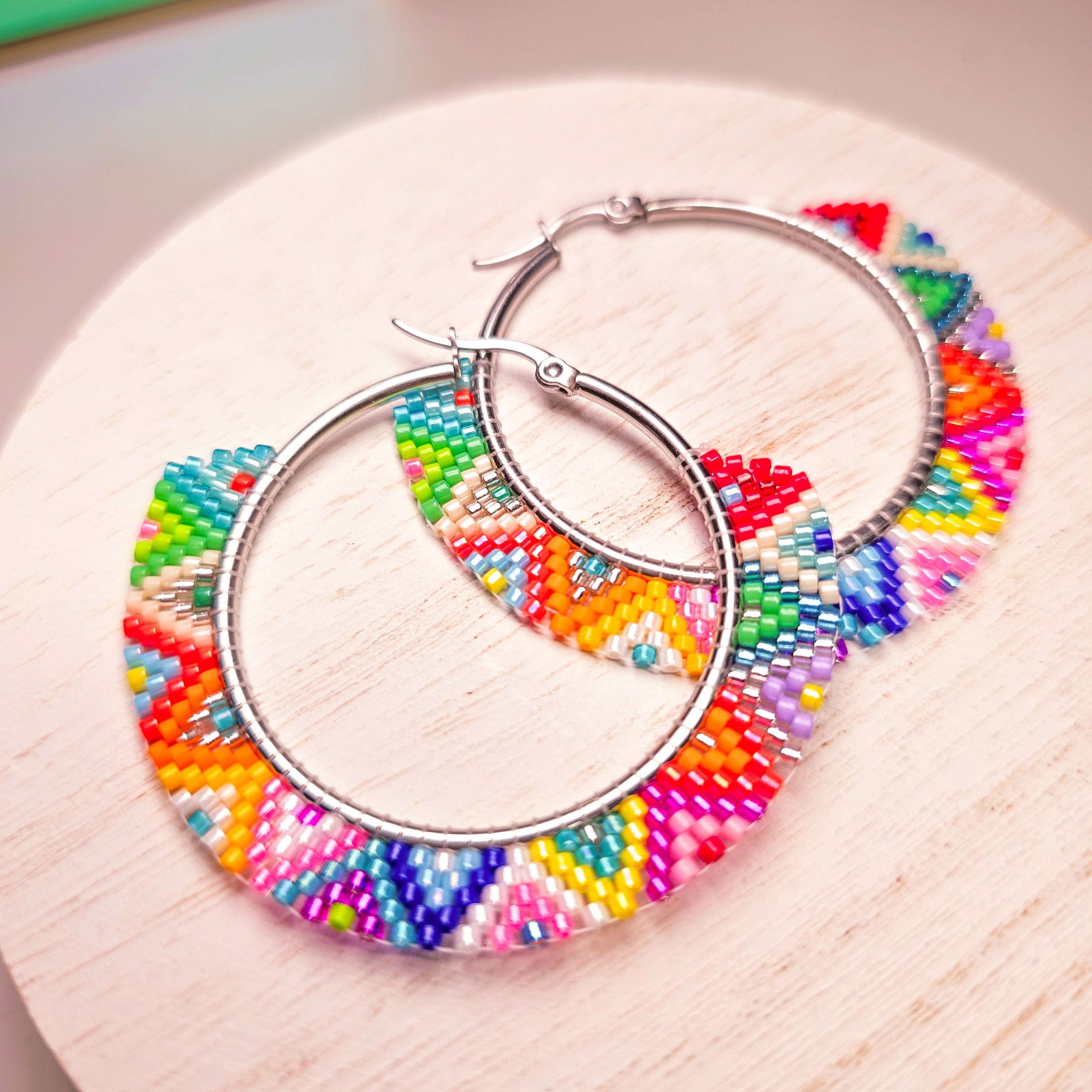 Fiesta beads hoops
