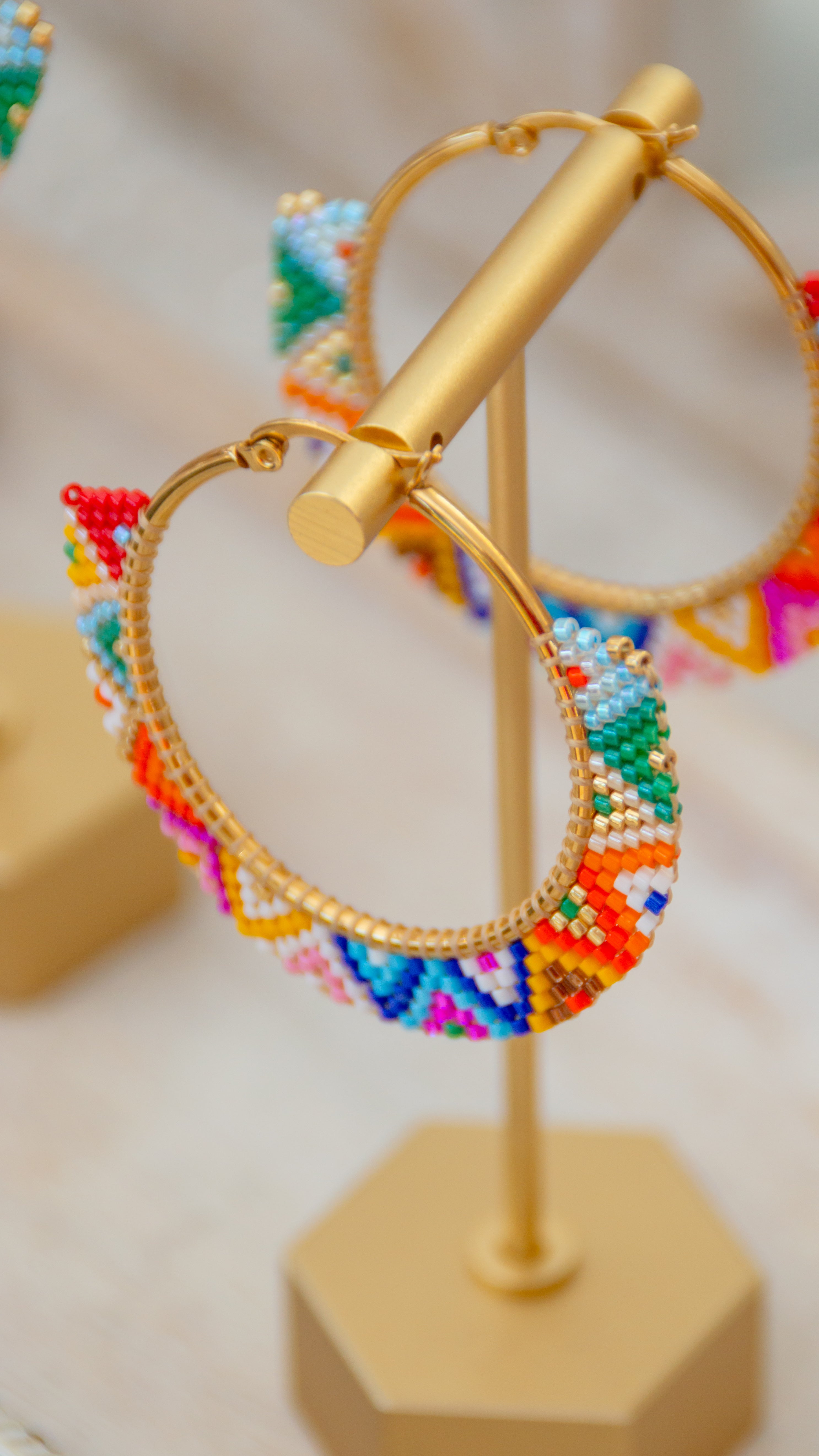 Fiesta beads hoops