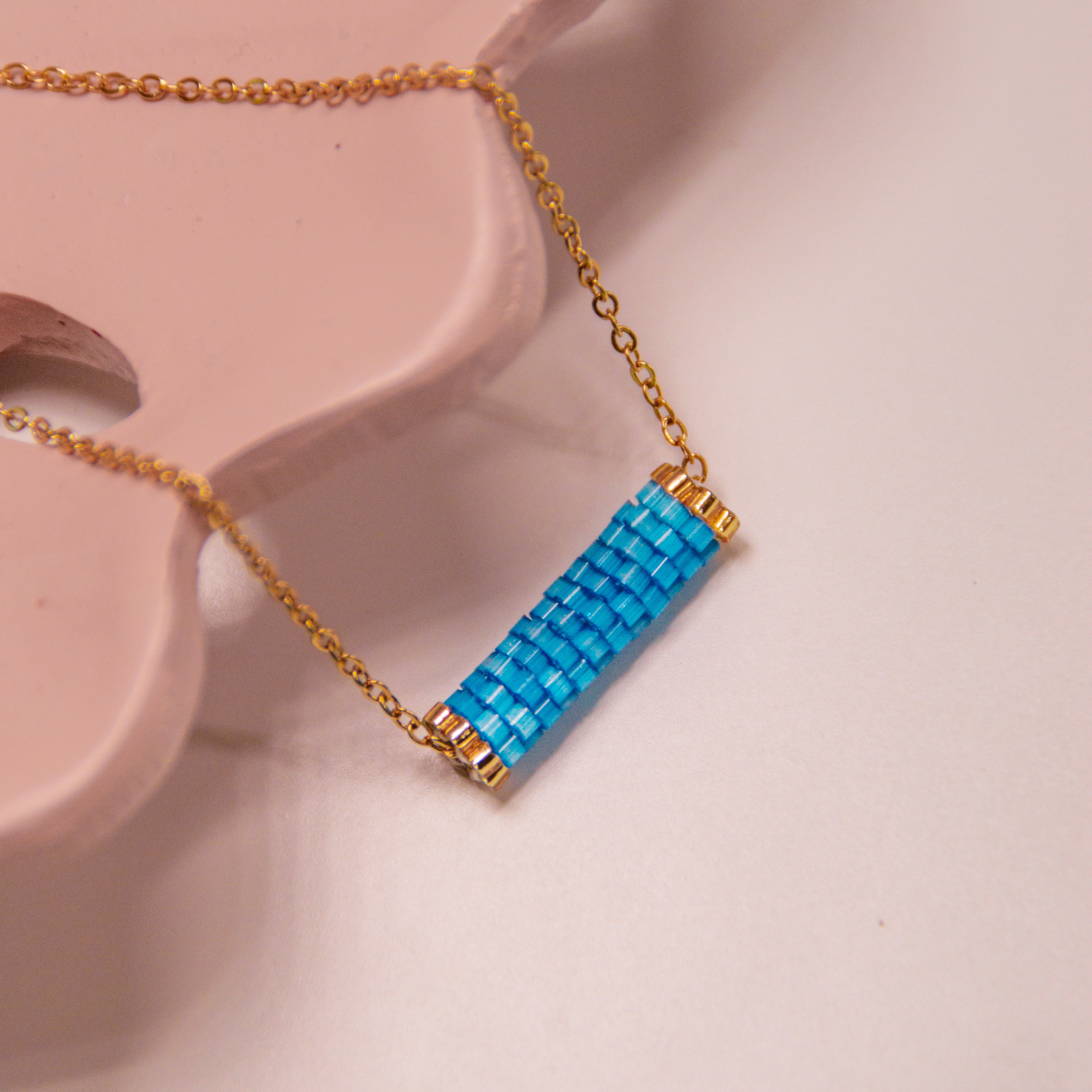 Iridescent Beaded Necklace