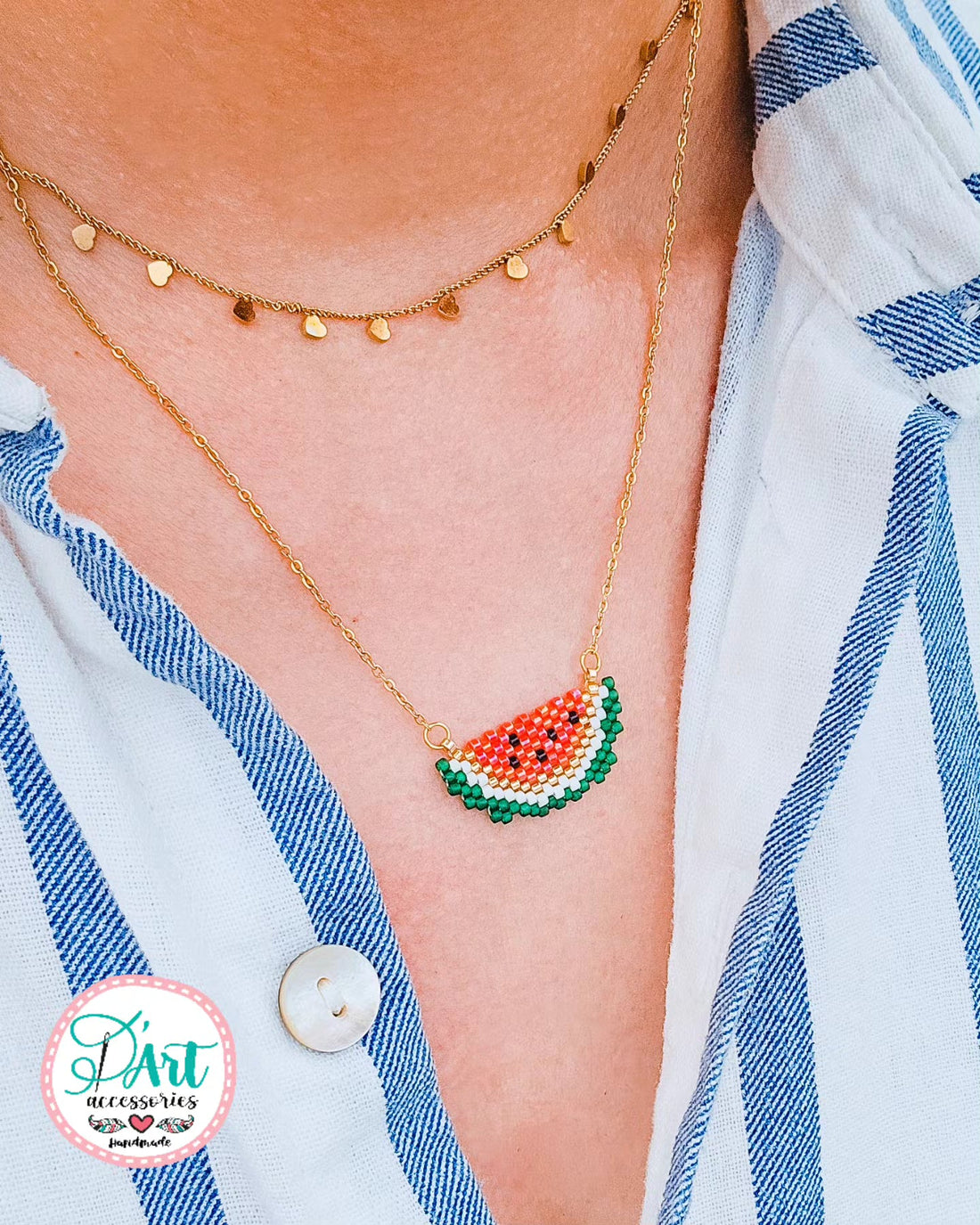 Half Watermelon Necklace