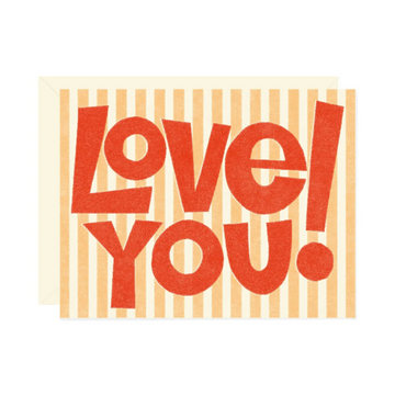 Love You Type and Stripe Card