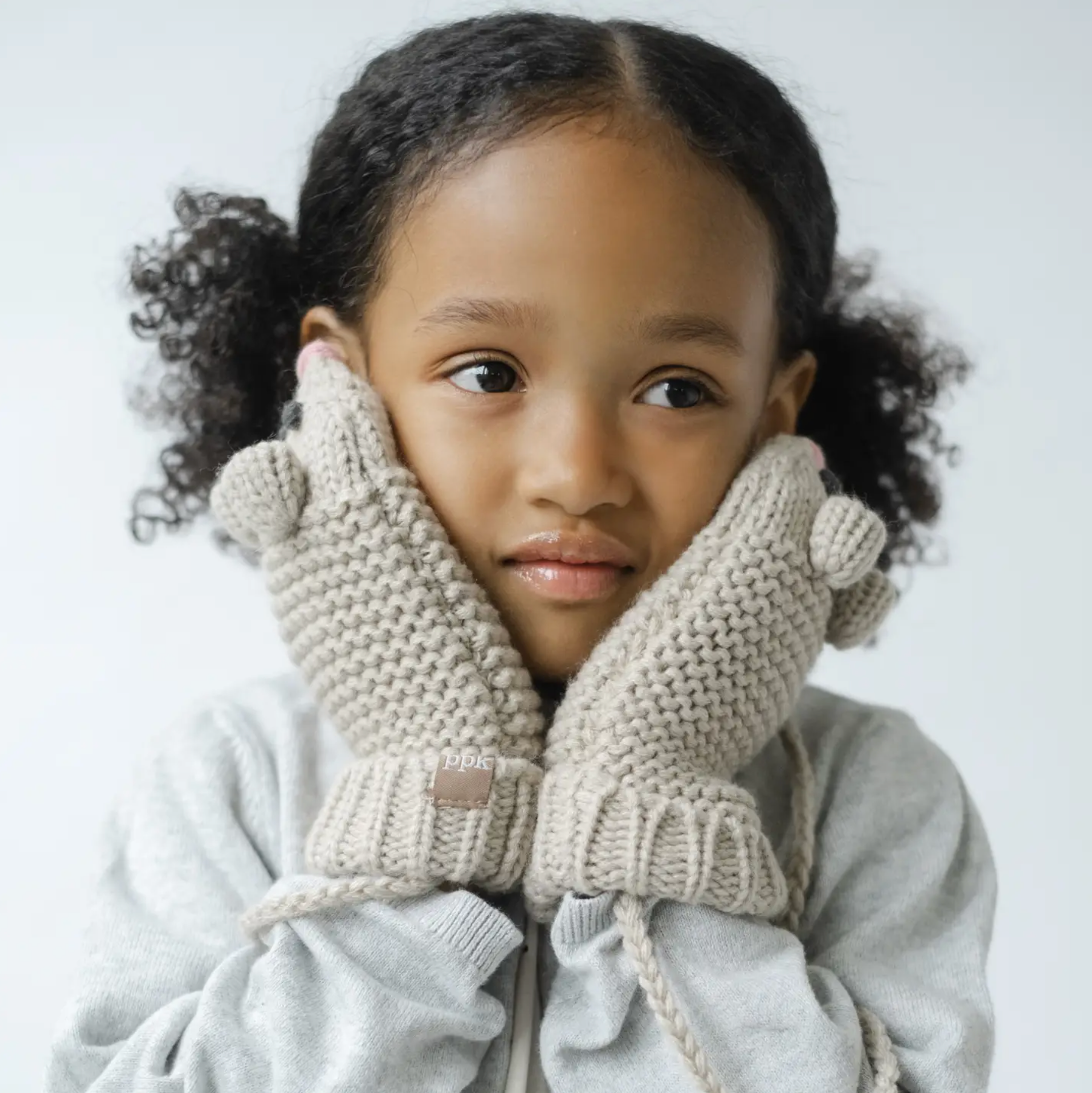 Kids Knitted Mouse Mittens