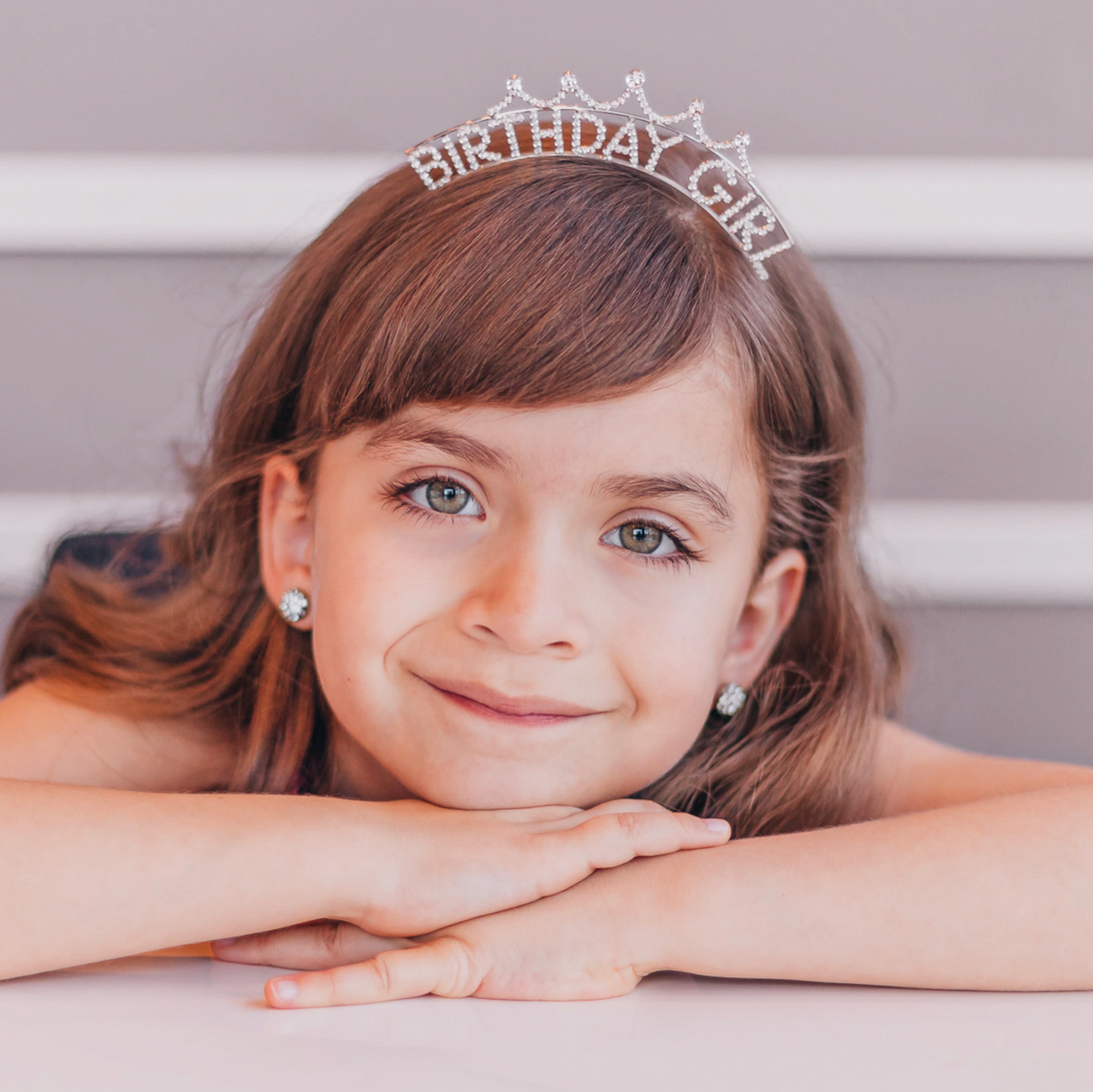 Birthday Girl Sparkle Silver Headband